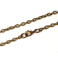 Antique Bronze Cable Chain 2mm x 3.5mm 75cm