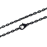 1 x 75cm 2mm x 3.5mm Cable Chain - Black