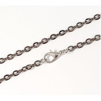 Gunmetal Cable Chain 2mm x 3.5mm 75cm