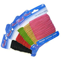 BeadMaster Waxed Cotton Cord - 15m x 2mm - Colour Options