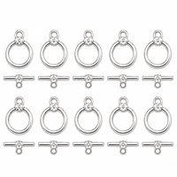 Toggle Clasps - 18mm Platinum Silver 