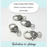 Large Lobster Heart Clasp 14x27x6mm (nickel, lead & cadmium free) - AUSTRALIA