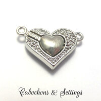 Large Magnetic Heart Clasps