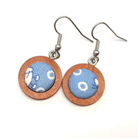 12mm Button Earring Wooden Bezel Drop Kits - DIY CLASS KITS