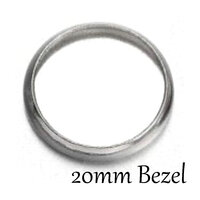 20mm Inner Round Brass Base Cabochon Cups Platinum Tone - AUSTRALIA