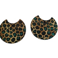 Discontinued Stock - 10 x 27mm Eclipse Pendants - Jade Leopard