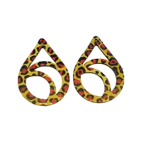 **DISCONTINUED**  Fancy Red Drops - Printed Veneers Leopard 