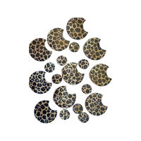 **DISCONTINUED**  Pack  Mixed Cabochons & Earring Sets - Printed Veneers  Charcoal  Geode