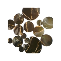 **DISCONTINUED**  Pack Mixed  Earring Sets - Printed Veneers Charcoal Geode