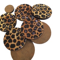 Discontinued - 23mm Round Cabochon Pack - Charcoal Leopard