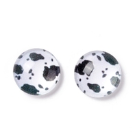 10 x B&W Cow Prints - 10mm Glass Cabochon