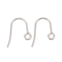 Ear Wire French Hook: 316 Stainless Steel 15x12x0.7mm