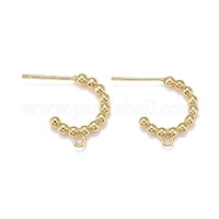 17mm Decorative Half Hoop with Loop Studs - Gold or Platinum