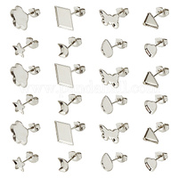 Stainless Steel Earring Stud Steeings - 8 Styles per set