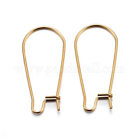 18K Gold Kidney Wire  - 10 X 22mm - Stainless Steel