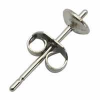 5mm Cup & Peg Studs with Clutch for Half Drilled Beads