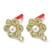 Floral Stud Earrings & Loop Nickel Free - Stainless Steel Stud