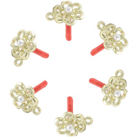 Floral Petals Stud Earrings & Loop Nickel Free - Stainless Steel Stud