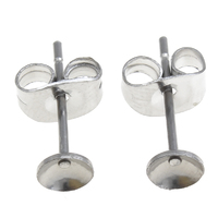 4mm Cup Stainless Steel Studs  Clutch Variations - Non Tarnish