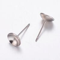 8mm Cup Stainless Steel Studs Clutch Variations - Non Tarnish