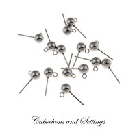 5mm Ball with Loop  Stainless Steel Studs Clutch Variations  - Non Tarnish