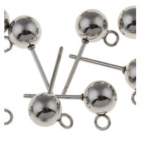 3mm Ball with Straight Loop Stainless Steel Studs & Clutch