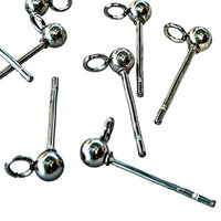 3mm Ball with Cross Loop - 304 Stainless Steel Studs - Non Tarnish