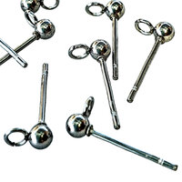 3mm Ball with Cross Loop - 304 Stainless Steel Studs