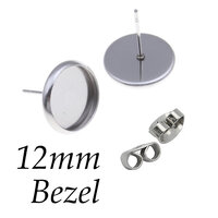 10 x 12mm Bezel STST Studs - Budget Clutch