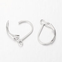 Stainless Steel Classic Lever Back Earring Hooks With Loop Leverback - Non Tarnish