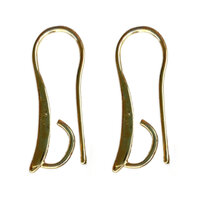 Gold Large Ear Wires - Nickel Free  Earwires with Open Back Loop