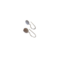 Nickel Free French Drops with 8mm Pad - Shiny Silver