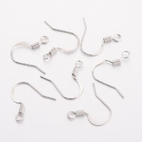 Dapped French Earwires - Nickel Free - Platinum Tone