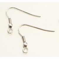 Budget Stainless Steel French Ear Wire (ball & coil)