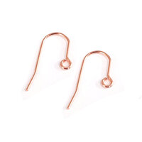 21mm French Earwires  - Non TarnishRose Gold - 316 Stainless Steel - 21 gauge