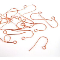 21mm French Earwires Rose Gold - 316 Stainless Steel