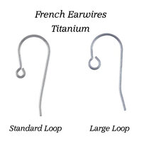 USA French Earwire - Titanium - Large or Standard Loop