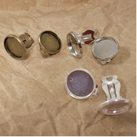 Bezel 12mm - Clip-On Earrings - Colour Choices