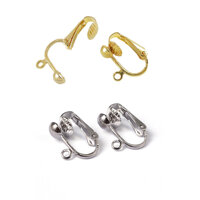 Clip Ons with Loop - Nickel Free -  Steel Base - Colour Variations