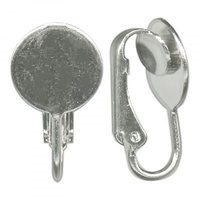 Smooth 10mm Pad Steel - Simple Hinge Clip-On Earrings
