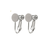 Clip on Earrings: 8mm Smooth Pad, Threaded for Comfort, Simple Hinge, Brass Base