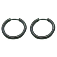 20mm Huggies - Black - Non Tarnish - Hypo-Allergenic