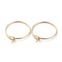 Premium Hoop Earrings 18K GOLD on 316 Grade Stainless Steel - 15mm to 25mm