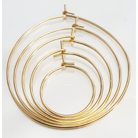 Hoop Earrings GOLD on Stainless Steel from 15mm to 35mm