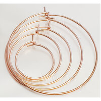 Hoop Earrings Rose Gold on Stainless Steel from 15mm to 35mm