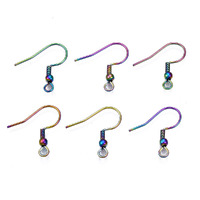 Carnival Stainless Steel French Ear Wire with Ball & Coil