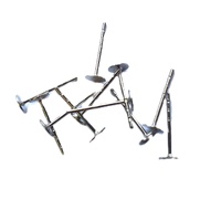 Budget Studs - 4mm Pad - Stainless Steel - With Clutch