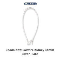44mm Kidney Wires Shiny Silver - Nickel Free