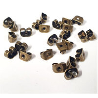 Antique Bronze Butterfly Backs - Earring Clutches