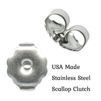 Scallop Clutches USA Made Hypo-Allergenic - Quantity Options